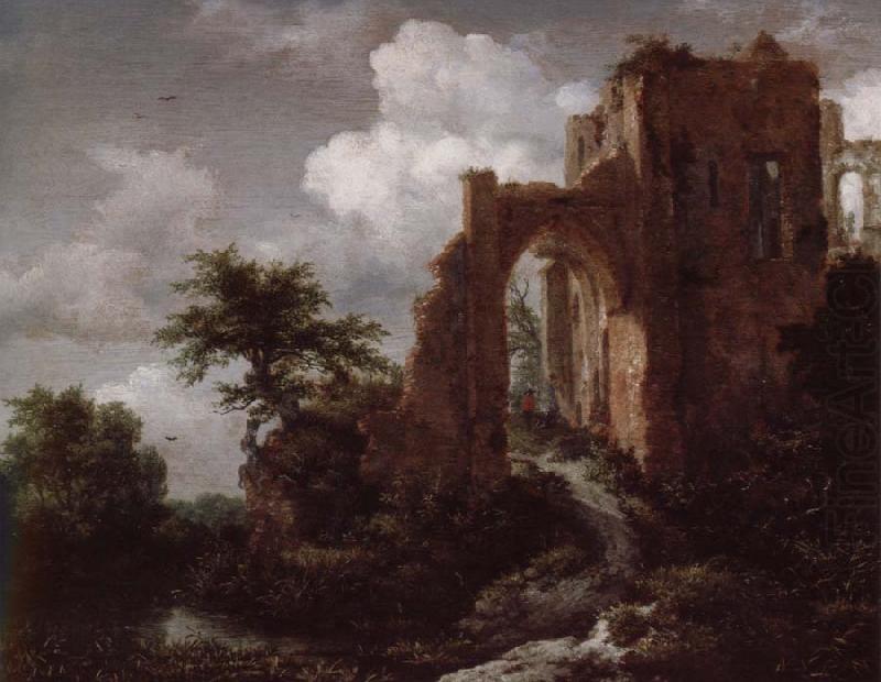 Jacob van Ruisdael A ruined Entance gate of  Brederode Castle china oil painting image